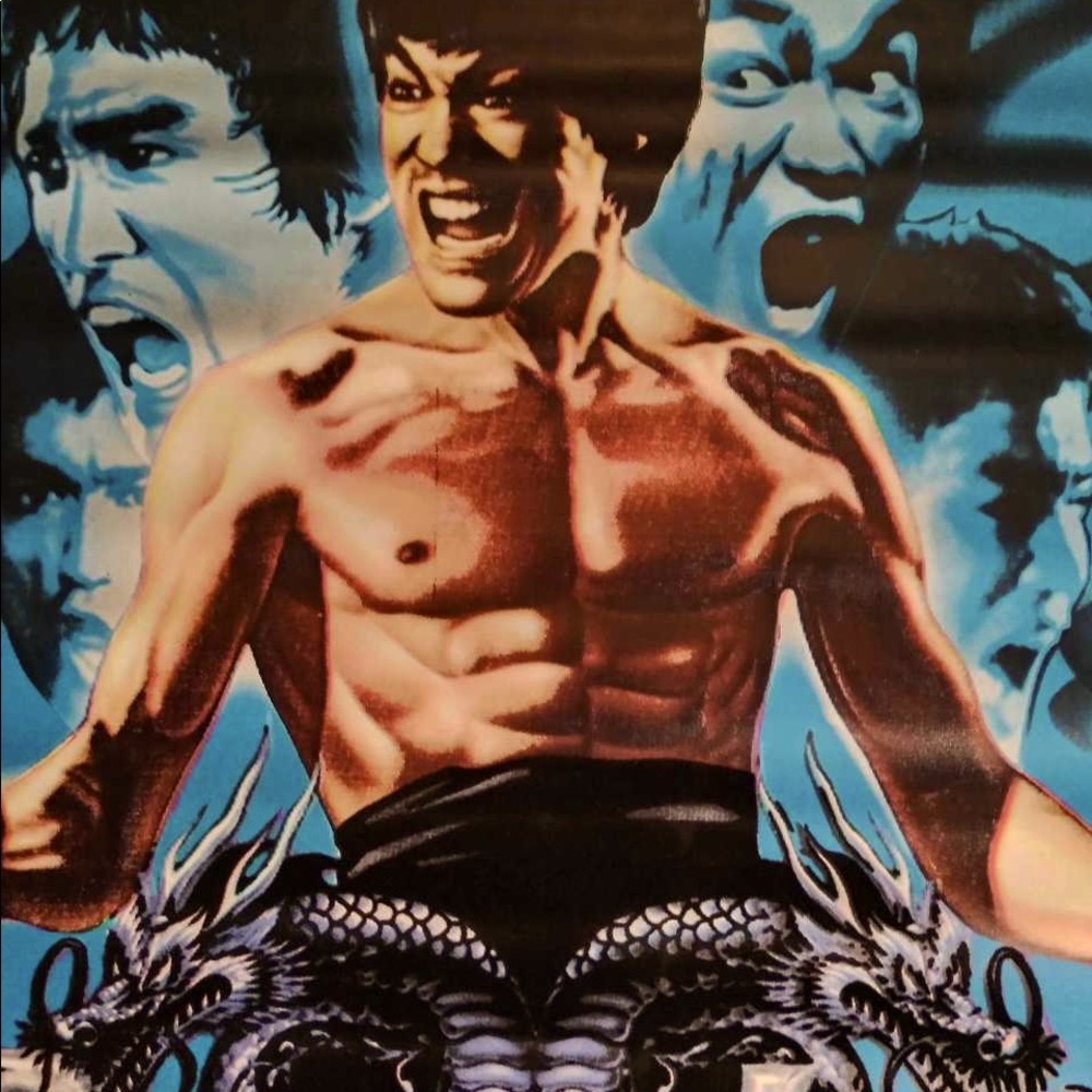 VINTAGE NEW 2002 Scorpio Blacklight Poster BRUCE LEE 🐉 DRAGONS ROAR #1821
